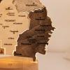 Wooden USA Map Night Light with LED – Handmade State Map Lamp, Warm & RGB Backlight, Alder Wood & Acrylic Engraved Decor, Travel & Patriotic Gift, Bedroom Wall Light (Georgia)(Georgia)