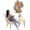 Enjoy The Wood 3D Wood Germany Map Wall Art Large Wall Décor – Deutschland Travel Map – Any Occasion Gift Idea – Wall Art For Home & Kitchen or Office (Small, Terra)(Multicolor)