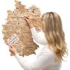 Enjoy The Wood 3D Wood Germany Map Wall Art Large Wall Décor – Deutschland Travel Map – Any Occasion Gift Idea – Wall Art For Home & Kitchen or Office (Small, Terra)(Gold)