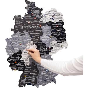 Enjoy The Wood 3D Wood Germany Map Wall Art Large Wall Décor – Deutschland Travel Map – Any Occasion Gift Idea – Wall Art For Home & Kitchen or Office (Small, Terra)(Nordik)