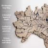 Enjoy The Wood 3D Wooden Italy Map for Wall Decor – Handmade Wooden Wall Art Travel Map of Italy with Pins – Unique Italy Décor for Home or Office – Gift for Travelers (Terra, Small, Unframed)(Terra)