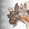 Enjoy The Wood 3D Wooden Italy Map for Wall Decor – Handmade Wooden Wall Art Travel Map of Italy with Pins – Unique Italy Décor for Home or Office – Gift for Travelers (Terra, Small, Unframed)(Multicolor)