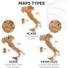 Enjoy The Wood 3D Wooden Italy Map for Wall Decor – Handmade Wooden Wall Art Travel Map of Italy with Pins – Unique Italy Décor for Home or Office – Gift for Travelers (Terra, Small, Unframed)(Oak)