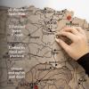 Enjoy The Wood 3D Wooden Spain Map for Wall Decor – Handmade Wooden Wall Art Travel Map of Spain with Pins – Any Occasion Gift Idea – Unique Spain Décor for Home or Office (Terra, S, Unframed)(Terra)