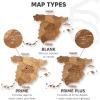 Enjoy The Wood 3D Wooden Spain Map for Wall Decor – Handmade Wooden Wall Art Travel Map of Spain with Pins – Any Occasion Gift Idea – Unique Spain Décor for Home or Office (Terra, S, Unframed)(Oak)