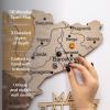 Enjoy The Wood 3D Wooden Spain Map for Wall Decor – Handmade Wooden Wall Art Travel Map of Spain with Pins – Any Occasion Gift Idea – Unique Spain Décor for Home or Office (Terra, S, Unframed)(Multicolor)