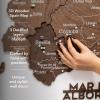 Enjoy The Wood 3D Wooden Spain Map for Wall Decor – Handmade Wooden Wall Art Travel Map of Spain with Pins – Any Occasion Gift Idea – Unique Spain Décor for Home or Office (Terra, S, Unframed)(Dark Walnut)