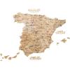 Enjoy The Wood 3D Wooden Spain Map for Wall Decor – Handmade Wooden Wall Art Travel Map of Spain with Pins – Any Occasion Gift Idea – Unique Spain Décor for Home or Office (Terra, S, Unframed)(Light)