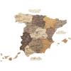 Enjoy The Wood 3D Wooden Spain Map for Wall Decor – Handmade Wooden Wall Art Travel Map of Spain with Pins – Any Occasion Gift Idea – Unique Spain Décor for Home or Office (Terra, S, Unframed)(Multicolor)