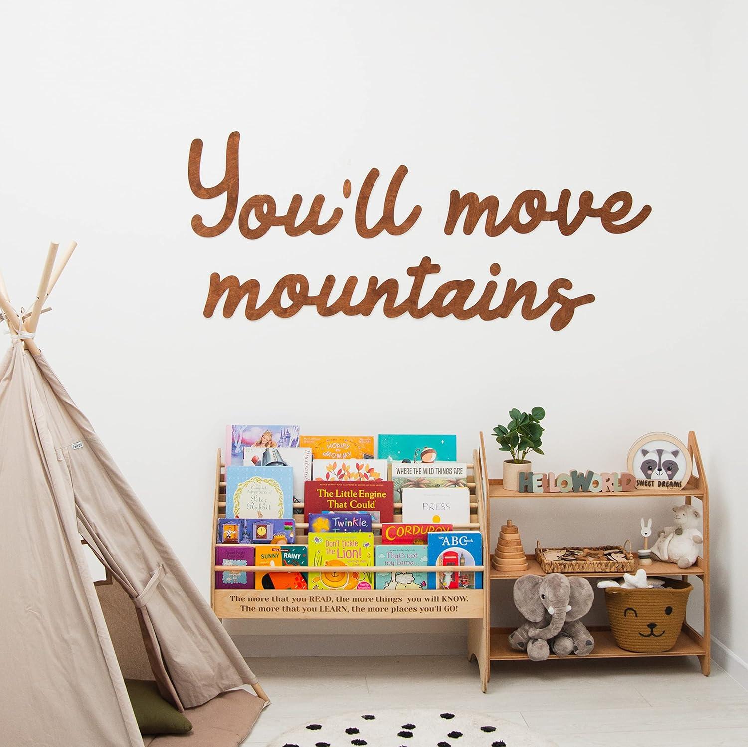 image:imageBaby Nursery Wall Decor Quote Wooden Sign Words To Hang On Birthday Gift for Kids Child Playroom Decor 2nd 3rd Birthday Baby Gift Neutral Room Kids Gift Dark WalnutDark Walnut
