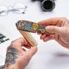 Beard Comb Handmade Gifts Anniversary Gift Wooden Brush Custom Comb Groomsmen Gift Hair Brush Pocket Brush Birthday Gift for Boyfriend (Skull Pattern)(Skull Gingerhead)