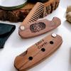 Beard Comb Personalized Gifts Anniversary Gift Wooden Brush Custom Comb Groomsmen Gift Hair Brush Pocket Brush Birthday Gift for Boyfriend (Beard Freedom)(Beard Freedom)