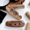 Beard Comb Personalized Gifts Anniversary Gift Wooden Brush Custom Comb Groomsmen Gift Hair Brush Pocket Brush Birthday Gift for Boyfriend (Beard Freedom)(Live Like King)