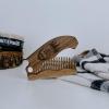Beard Comb Personalized Gifts Anniversary Gift Wooden Brush Custom Comb Groomsmen Gift Hair Brush Pocket Brush Birthday Gift for Boyfriend (Viking)(Live Like King)