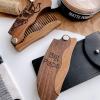 Beard Comb Personalized Gifts Anniversary Gift Wooden Brush Custom Comb Groomsmen Gift Hair Brush Pocket Brush Birthday Gift for Boyfriend (Viking)(Viking)