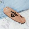 Beard Comb for Men Pocket Folding Combs for Mustache & Hair Travel Natural Wooden Comb with Real Man Engraving – Perfect for Use w/Beard Balm Oil (Wavy Half Skull) (Model RM)(Model TBM)