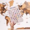 ENJOY THE WOOD Flags of Europe EU Pins for Map Push Pins Travel Office School Pins Board Pins Gift Traveler Canvas Pins 3D Wood World Map