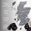 Enjoy The Wood – 3D United Kingdom Travel Map with Pins Wooden Wall Art – Handcrafted Wood UK Map – Wooden Kitchen Wall Art – UK Maps Gift for Travellers & Home Décor Lovers (Terra, XL, Unframed)(Nordik)
