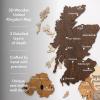 Enjoy The Wood – 3D United Kingdom Travel Map with Pins Wooden Wall Art – Handcrafted Wood UK Map – Wooden Kitchen Wall Art – UK Maps Gift for Travellers & Home Décor Lovers (Terra, XL, Unframed)(Multicolor)