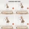 Enjoy The Wood – 3D United Kingdom Travel Map with Pins Wooden Wall Art – Handcrafted Wood UK Map – Wooden Kitchen Wall Art – UK Maps Gift for Travellers & Home Décor Lovers (Terra, XL, Unframed)(Terra)