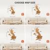 Enjoy The Wood – 3D United Kingdom Travel Map with Pins Wooden Wall Art – Handcrafted Wood UK Map – Wooden Kitchen Wall Art – UK Maps Gift for Travellers & Home Décor Lovers (Terra, XL, Unframed)(Oak)