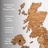 Enjoy The Wood – 3D United Kingdom Travel Map with Pins Wooden Wall Art – Handcrafted Wood UK Map – Wooden Kitchen Wall Art – UK Maps Gift for Travellers & Home Décor Lovers (Terra, XL, Unframed)(Oak)