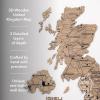 Enjoy The Wood – 3D United Kingdom Travel Map with Pins Wooden Wall Art – Handcrafted Wood UK Map – Wooden Kitchen Wall Art – UK Maps Gift for Travellers & Home Décor Lovers (Terra, XL, Unframed)(Terra)