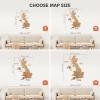 Enjoy The Wood – 3D United Kingdom Travel Map with Pins Wooden Wall Art – Handcrafted Wood UK Map – Wooden Kitchen Wall Art – UK Maps Gift for Travellers & Home Décor Lovers (Terra, XL, Unframed)(Light)