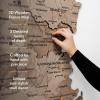 Enjoy The Wood France Travel Map with Pins – 3D Wood Map of France – Handcrafted 3D Wall Art Decor – Wooden Wall Maps Perfect Office or Home Decor – Gift for Travelers (Light, L, Unframed)(Terra)