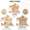 Enjoy The Wood France Travel Map with Pins – 3D Wood Map of France – Handcrafted 3D Wall Art Decor – Wooden Wall Maps Perfect Office or Home Decor – Gift for Travelers (Light, L, Unframed)(Light)