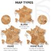 Enjoy The Wood France Travel Map with Pins – 3D Wood Map of France – Handcrafted 3D Wall Art Decor – Wooden Wall Maps Perfect Office or Home Decor – Gift for Travelers (Light, L, Unframed)(Oak)