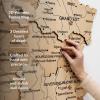 Enjoy The Wood France Travel Map with Pins – 3D Wood Map of France – Handcrafted 3D Wall Art Decor – Wooden Wall Maps Perfect Office or Home Decor – Gift for Travelers (Light, L, Unframed)(Light)