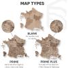 Enjoy The Wood France Travel Map with Pins – 3D Wood Map of France – Handcrafted 3D Wall Art Decor – Wooden Wall Maps Perfect Office or Home Decor – Gift for Travelers (Light, L, Unframed)(Terra)