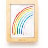 Enjoy The Wood Kids Art Display Frame Changeable Artwork – Easy Change Picture Frames – Front Opening Personalized Storage for Children Drawing Wooden Storages (Pink, Frame)(Light)