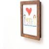 Enjoy The Wood Kids Art Display Frame Changeable Artwork – Easy Change Picture Frames – Front Opening Personalized Storage for Children Drawing Wooden Storages (Pink, Frame)(Dark Walnut)