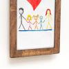 Enjoy The Wood Kids Art Display Frame Changeable Artwork – Easy Change Picture Frames – Front Opening Personalized Storage for Children Drawing Wooden Storages (Pink, Frame)(Dark Walnut)