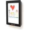 Enjoy The Wood Kids Art Display Frame Changeable Artwork – Easy Change Picture Frames – Front Opening Personalized Storage for Children Drawing Wooden Storages (Pink, Frame)(Black)