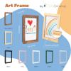 Enjoy The Wood Kids Art Display Frame Changeable Artwork – Easy Change Picture Frames – Front Opening Personalized Storage for Children Drawing Wooden Storages (Pink, Frame)(Black)