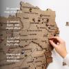 Enjoy The Wood Wooden Map of Austria 3D Wall Art – 3D Multilayer Austria Wall Decor with Cities, Regions & Roads Options – Travel Map with Pins – Educational Home Decor (Light, S)(Terra)