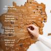 Enjoy The Wood Wooden Map of Austria 3D Wall Art – 3D Multilayer Austria Wall Decor with Cities, Regions & Roads Options – Travel Map with Pins – Educational Home Decor (Light, S)(Oak)