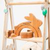 Personalized Wood Egg Stacking Toy Wooden Bunny Stacker Montessori Toys First Easter Gift for Baby Girl Baby Boy Sensory Toy Pyramid For Toddler Nursery Decor Gift for Toddler (Egg Stacker №1)(Bunny Stacker)