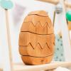 Personalized Wood Egg Stacking Toy Wooden Bunny Stacker Montessori Toys First Easter Gift for Baby Girl Baby Boy Sensory Toy Pyramid For Toddler Nursery Decor Gift for Toddler (Egg Stacker №1)(Egg Stacker №3)