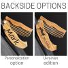 Wooden Beard Comb for Men – Personalized Folding Pocket Comb for Moustache Beard & Hair Walnut Combs Engraved (Half Skull)(Love Is)