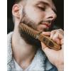 Wooden Beard Comb for Men Folding Pocket Comb for Moustache Beard & Hair Walnut Combs with Dangerous Man Engraving (Walnut, Be Brave)(Walnut)