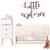 Baby Nursery Wall Decor Quote Wooden Sign Words To Hang On Birthday Gift for Kids Child Playroom Decor 2nd 3rd Birthday Baby Gift Neutral Room Kids Gift (Dark Walnut)(Red Wood)