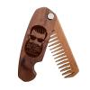 Beard Comb Personalized Gifts Anniversary Gift Wooden Brush Custom Comb Groomsmen Gift Hair Brush Pocket Brush Birthday Gift for Boyfriend (Beard Freedom)(Great Beard Great Adventures)