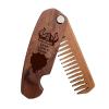 Beard Comb Personalized Gifts Anniversary Gift Wooden Brush Custom Comb Groomsmen Gift Hair Brush Pocket Brush Birthday Gift for Boyfriend (Beard Freedom)(Live Like Viking)