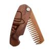 Beard Comb Personalized Gifts Anniversary Gift Wooden Brush Custom Comb Groomsmen Gift Hair Brush Pocket Brush Birthday Gift for Boyfriend (Beard Freedom)(Man in Hat)