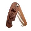 Beard Comb Personalized Gifts Anniversary Gift Wooden Brush Custom Comb Groomsmen Gift Hair Brush Pocket Brush Birthday Gift for Boyfriend (Beard Freedom)(Live Like King)