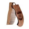 Beard Comb Personalized Gifts Anniversary Gift Wooden Brush Custom Comb Groomsmen Gift Hair Brush Pocket Brush Birthday Gift for Boyfriend (Viking)(Live Like King)